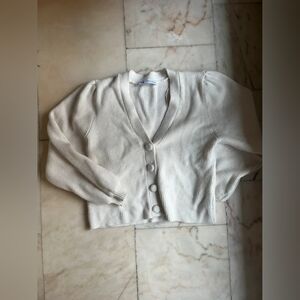 Women's Cream Cardigan Sweater